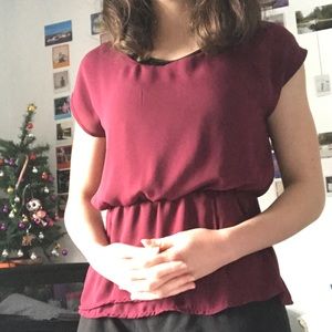 Maroon dressy blouse